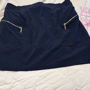 Chico's Navy Skort with Zipper Pockets